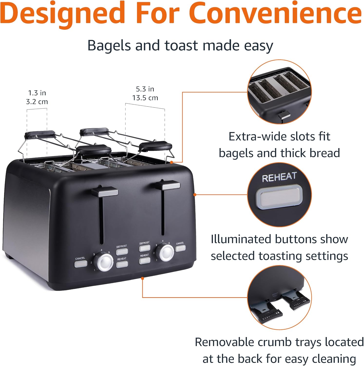 Amazon Basics 4 Slice Toaster