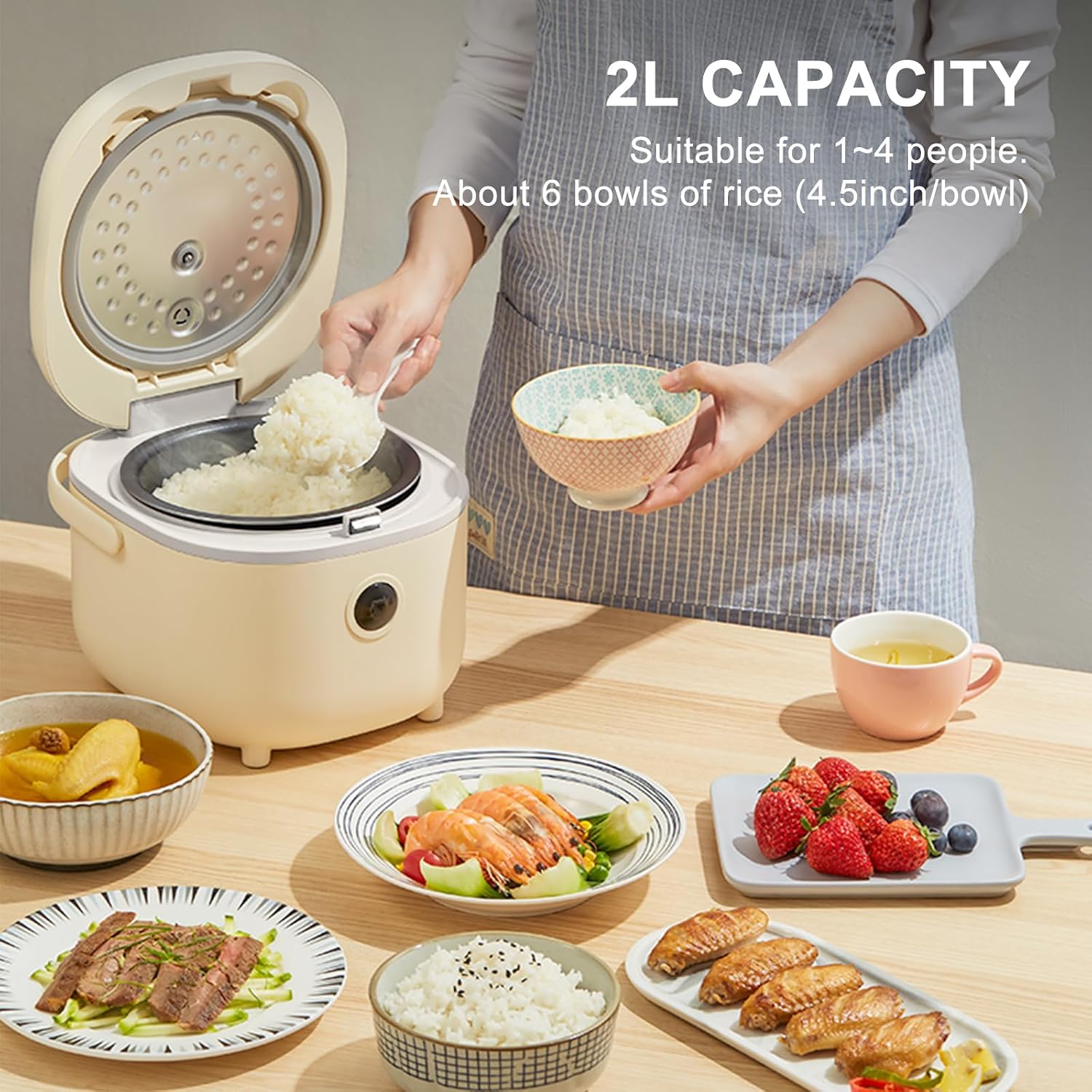 Bear Small Rice Cooker 4 Cup 2L