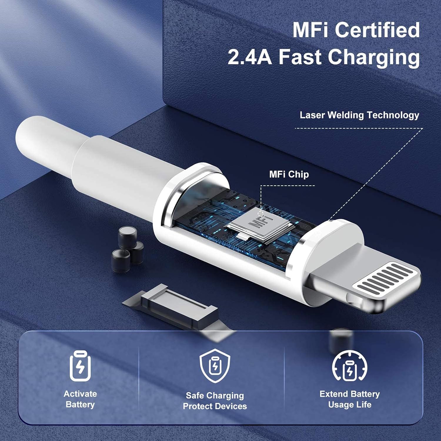 Apple MFi Certified iPhone Charger & Lightning Cable