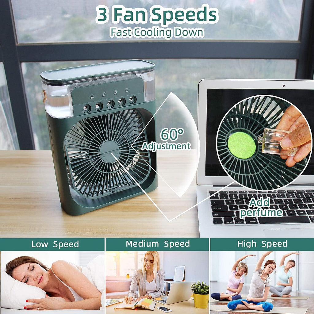 NTMY Mini Air Cooler USB Desk Fan