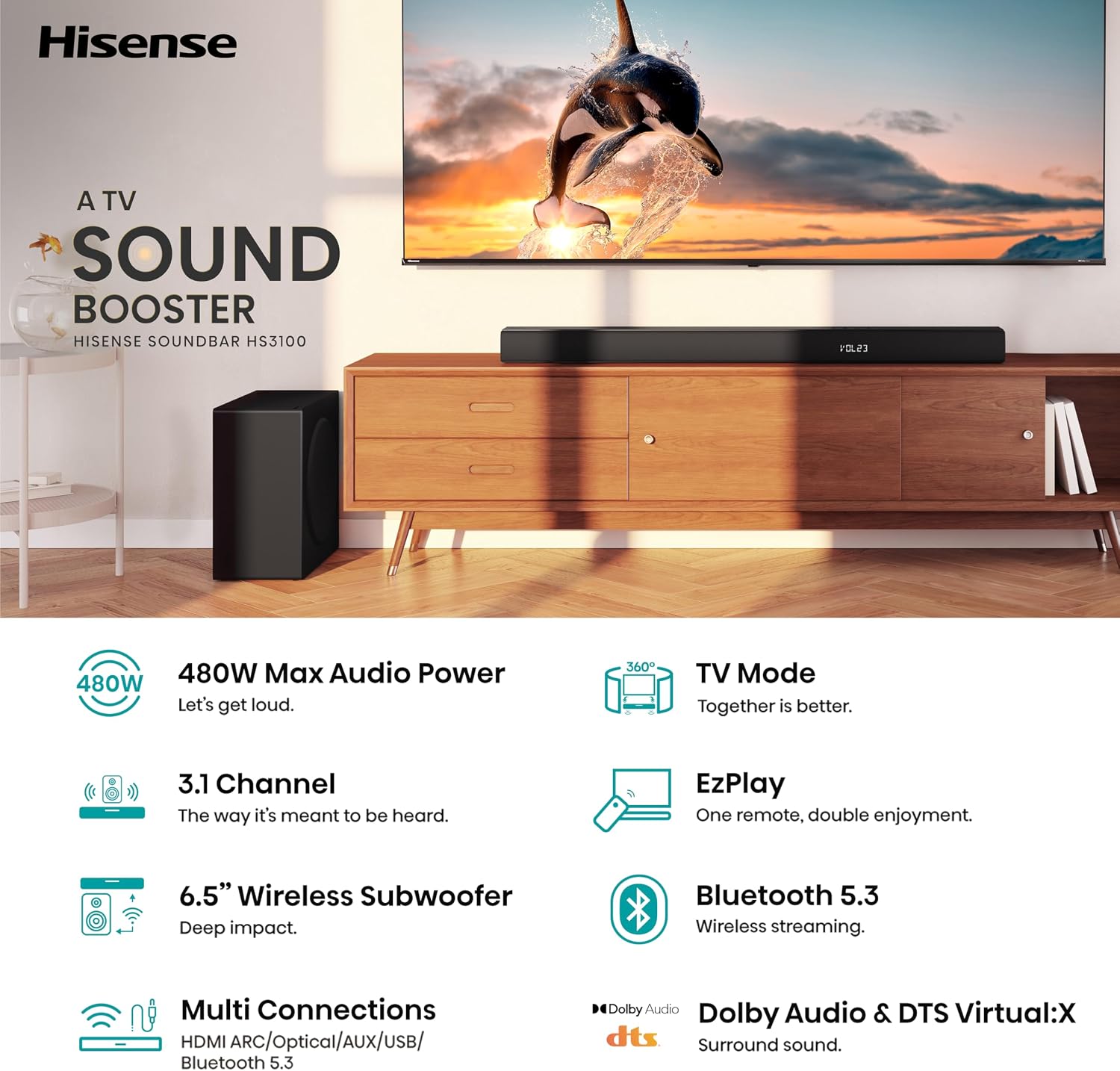 Hisense AX5125H 5.1.2 Channel Soundbar