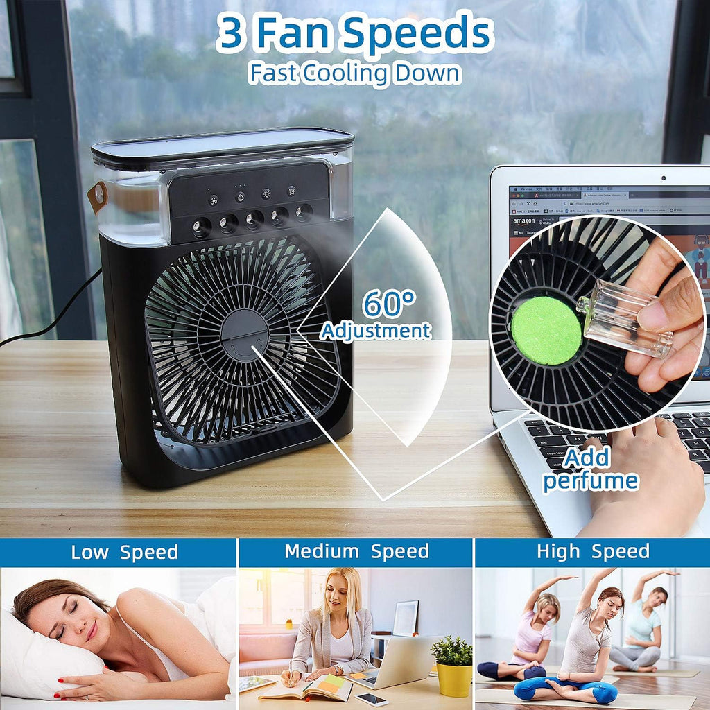 NTMY Mini Air Cooler USB Desk Fan