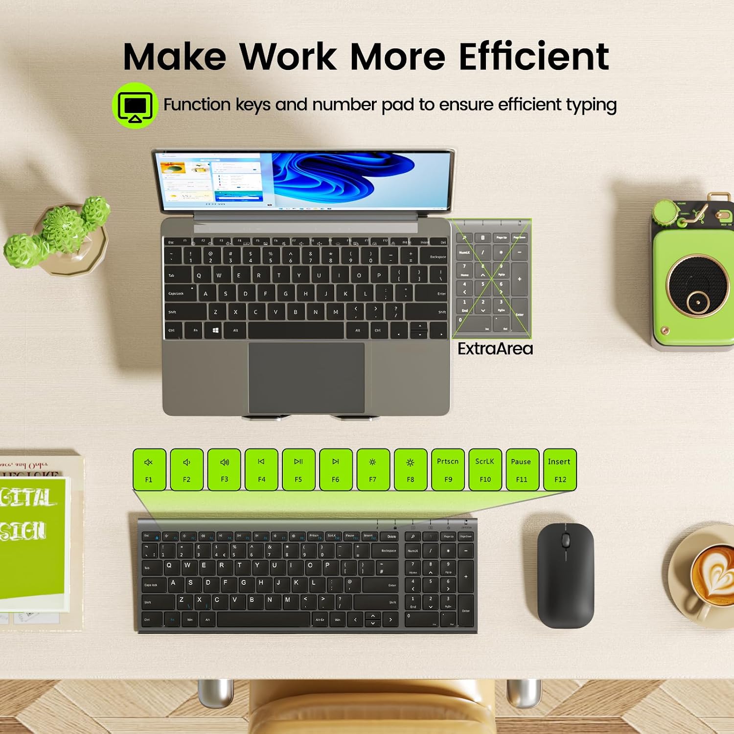 seenda Slim Wireless Keyboard & Mouse Set