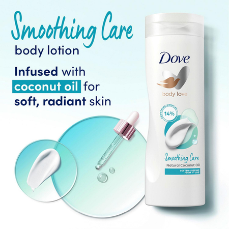 Dove Body Love Smoothing Care Natural Coconut Oil Body Lotion 250ml