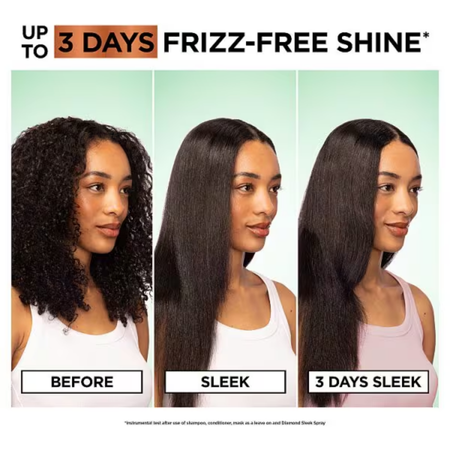 Garnier Keratin Sleek Shampoo With Argan Oil For Frizzy & Dry Hair - 200ml