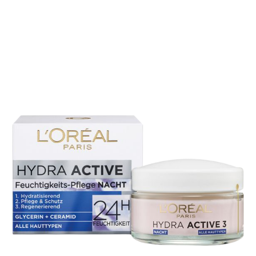 L'Oréal Paris Hydra Active 3 Night Moisturising Face Cream 50ml